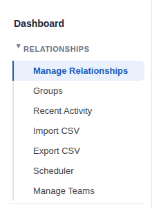 Relationships menu screenshot